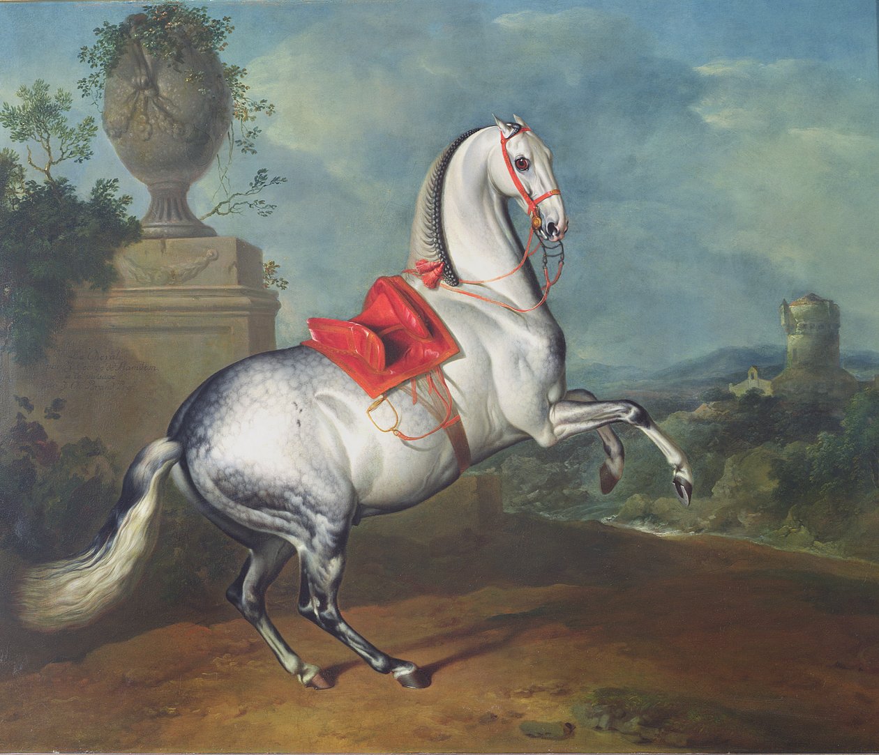 Galopujący Szary Dapple autorstwa Johann Georg Hamilton
