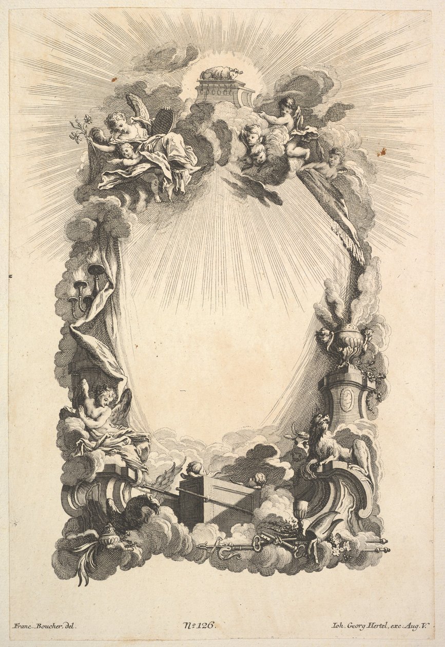 Arka Przymierza, z Księgi Kartuszów, połowa XVIII wieku. autorstwa Johann Georg Hertel