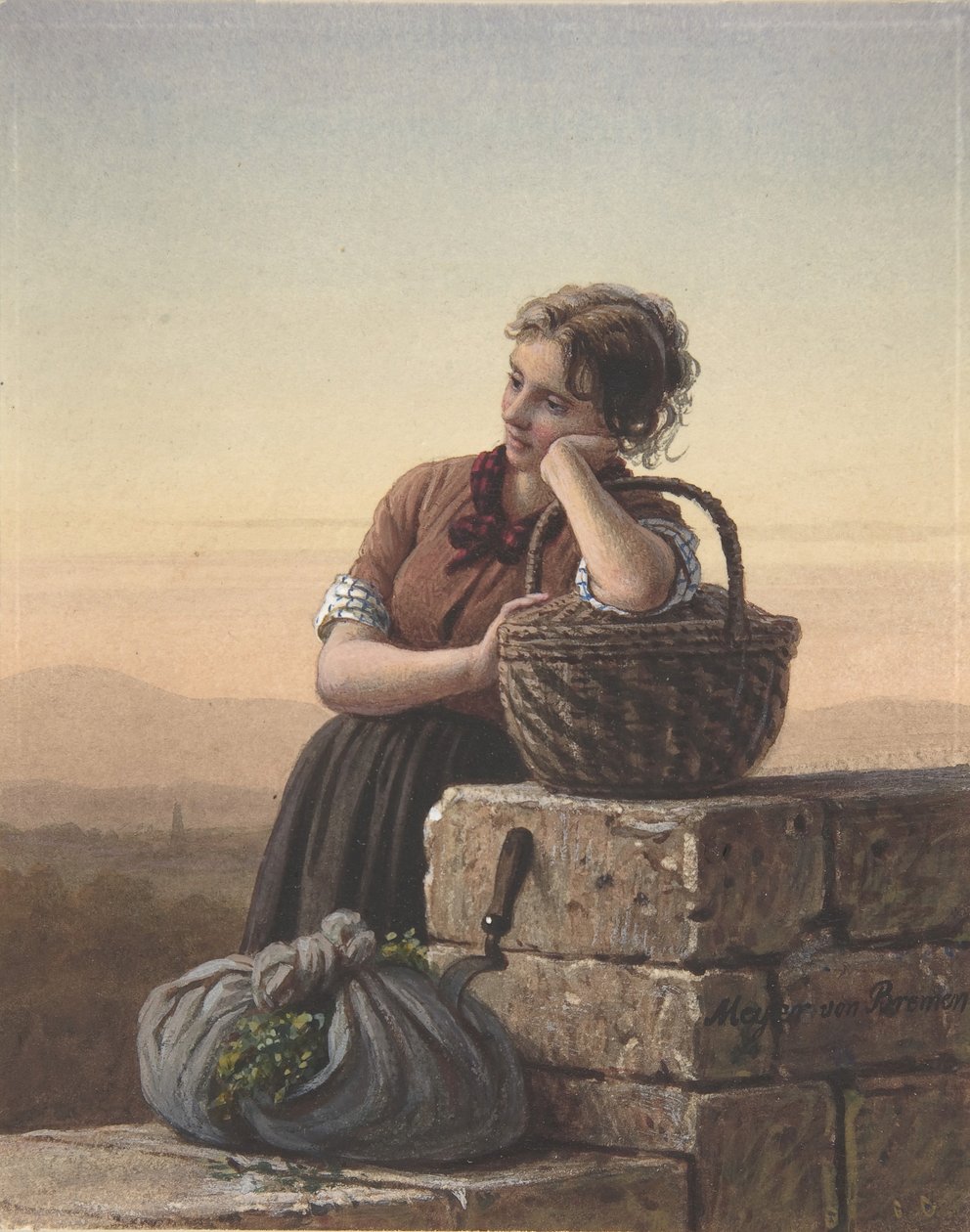 Powrót do domu, XIX wiek. autorstwa Johann Georg Meyer