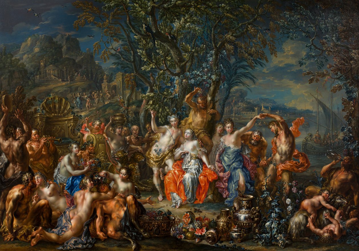 Bachus i Ariadna autorstwa Johann Georg Platzer