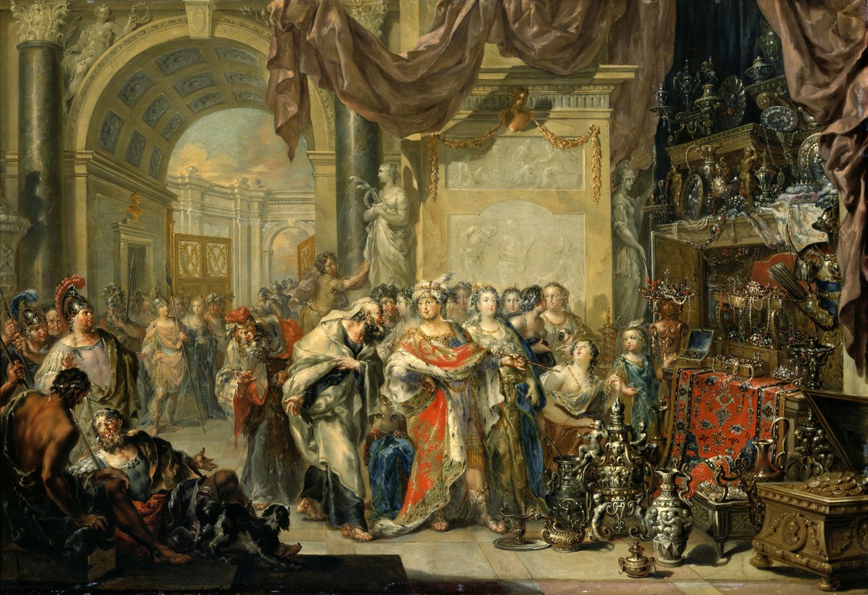 Krezus i Solon autorstwa Johann Georg Platzer