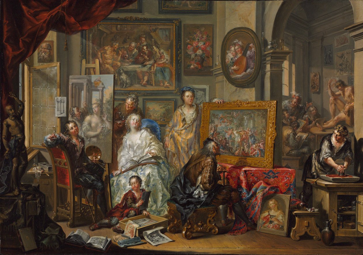 Pracownia malarza autorstwa Johann Georg Platzer