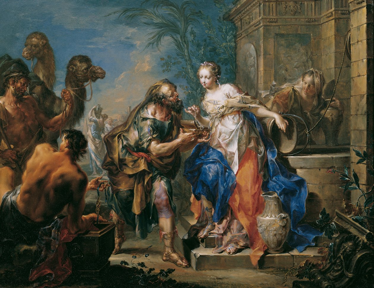 Rebecca am Brunnen autorstwa Johann Georg Platzer