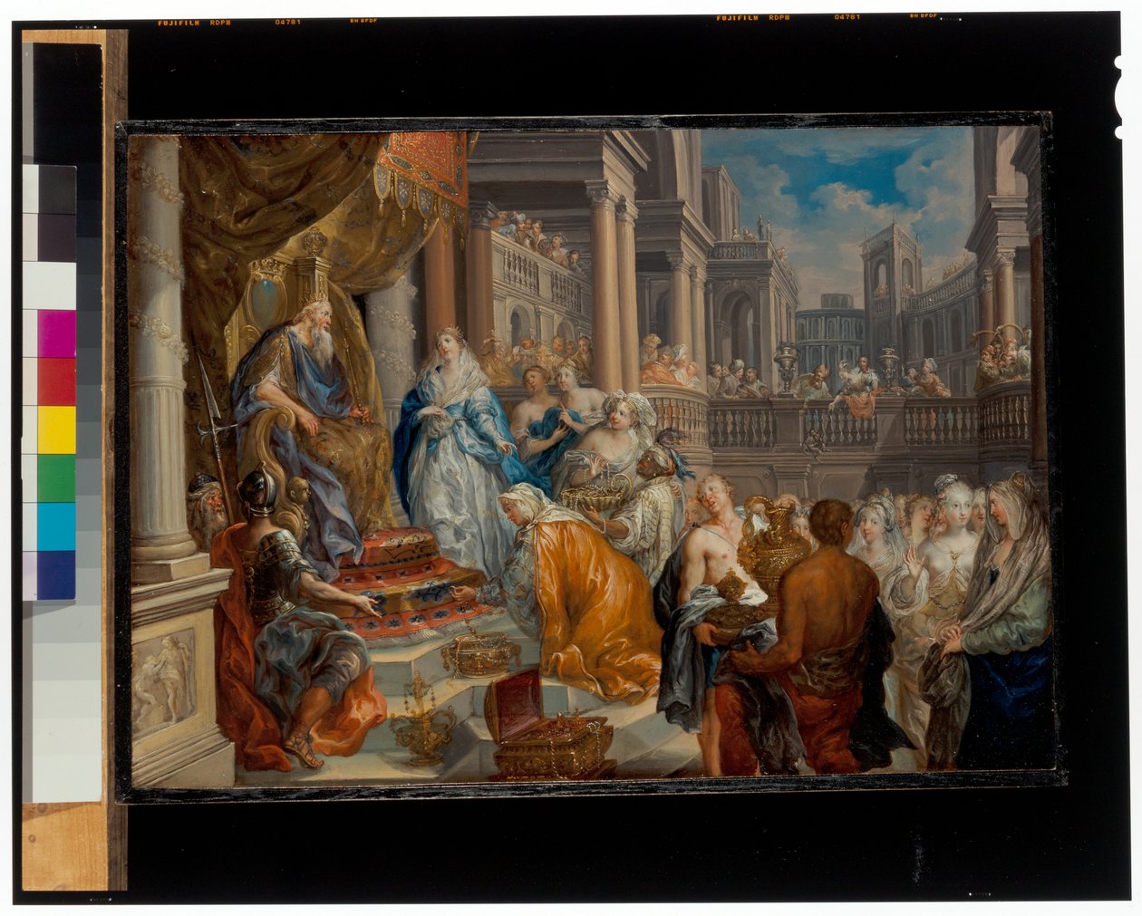 Salomon przyjmuje królową Saby autorstwa Johann Georg Platzer