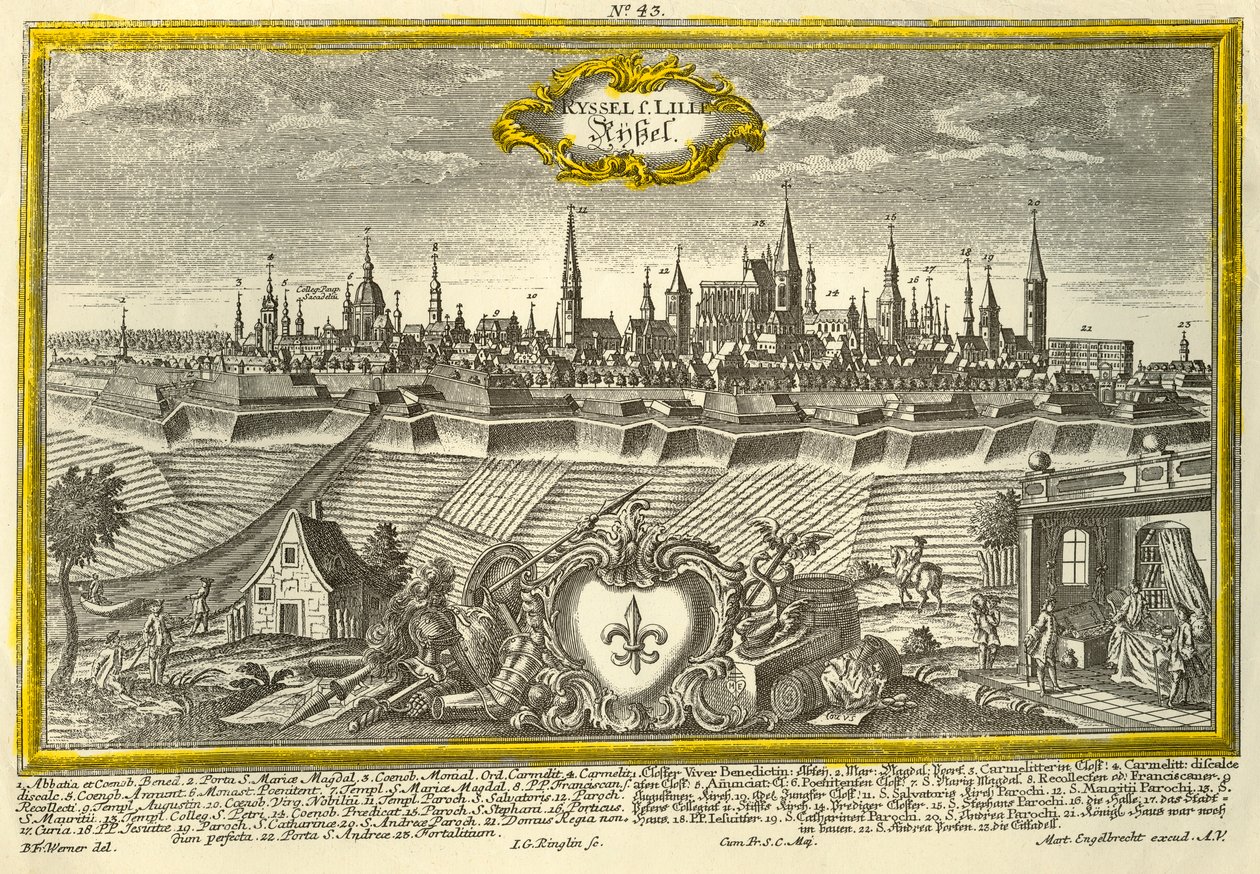 Lille, ok. 1740. autorstwa Johann Georg Ringlin