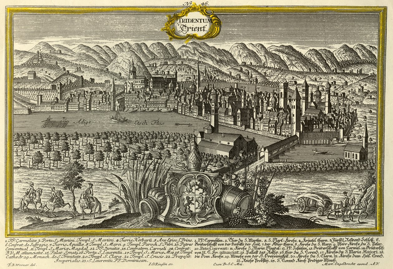 Trydent, ok. 1740. autorstwa Johann Georg Ringlin