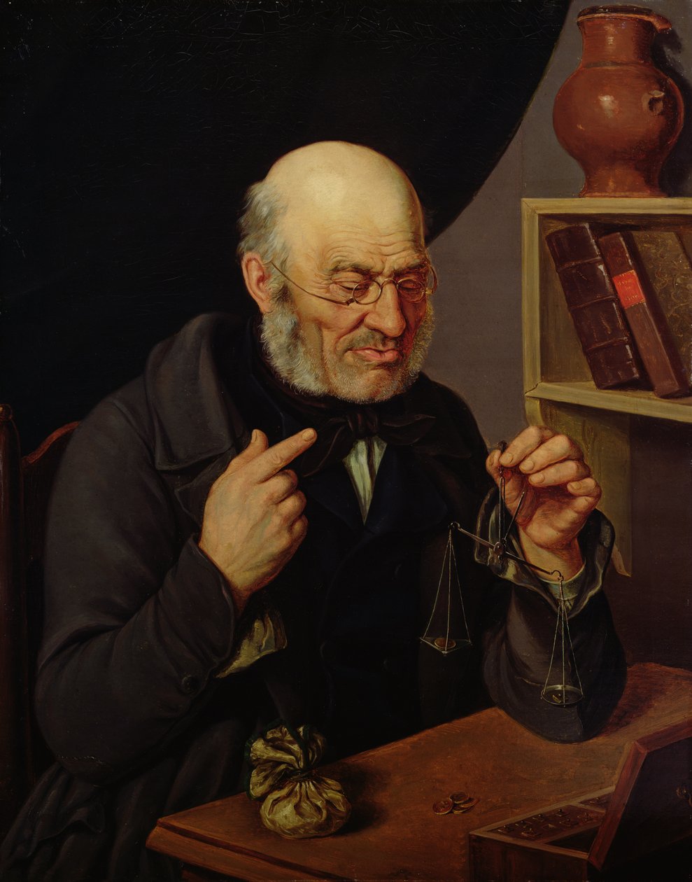 Rozmieniarka Barchfeld o wadze monet, ok. 1840-45 autorstwa Johann Georg Soemmer