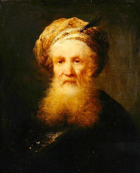 Głowa Orientu, ok. 1759-62 (olej na drewnie) autorstwa Johann Georg Trautmann