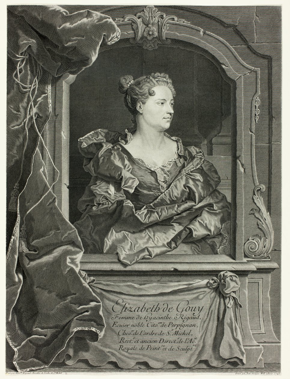 Portret Elżbiety de Gouy autorstwa Johann Georg Wille