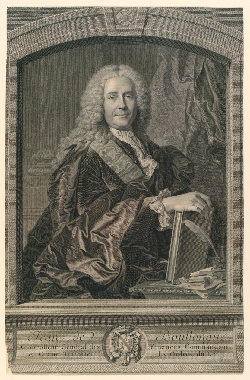Portret Jeana de Boullongne autorstwa Johann Georg Wille