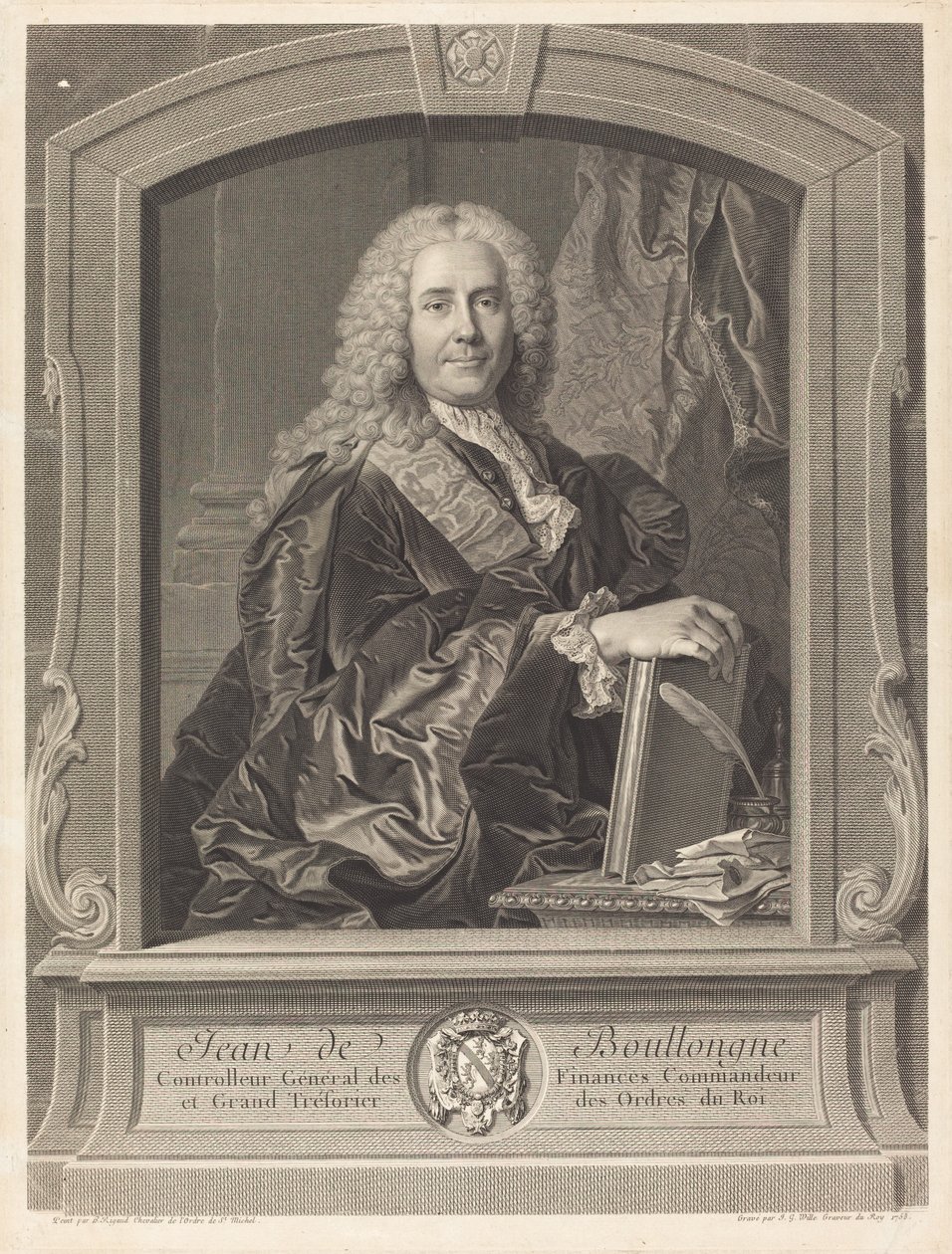 Jan z Boullongne autorstwa Johann Georg Wille after Hyacinthe Rigaud