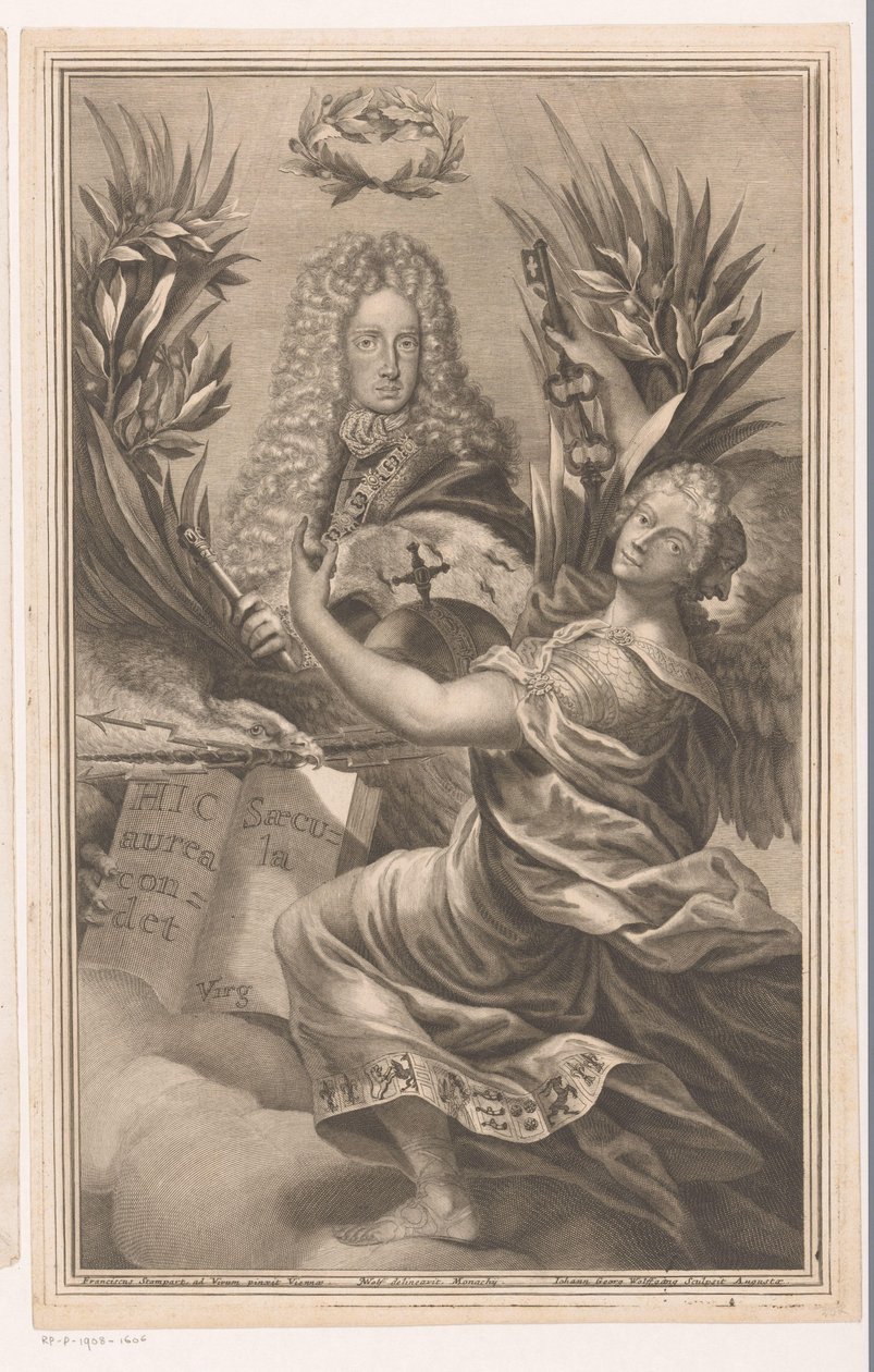 Portret monarchy, prawdopodobnie Karola VI, Świętego Cesarza Rzymskiego autorstwa Johann Georg Wolffgang