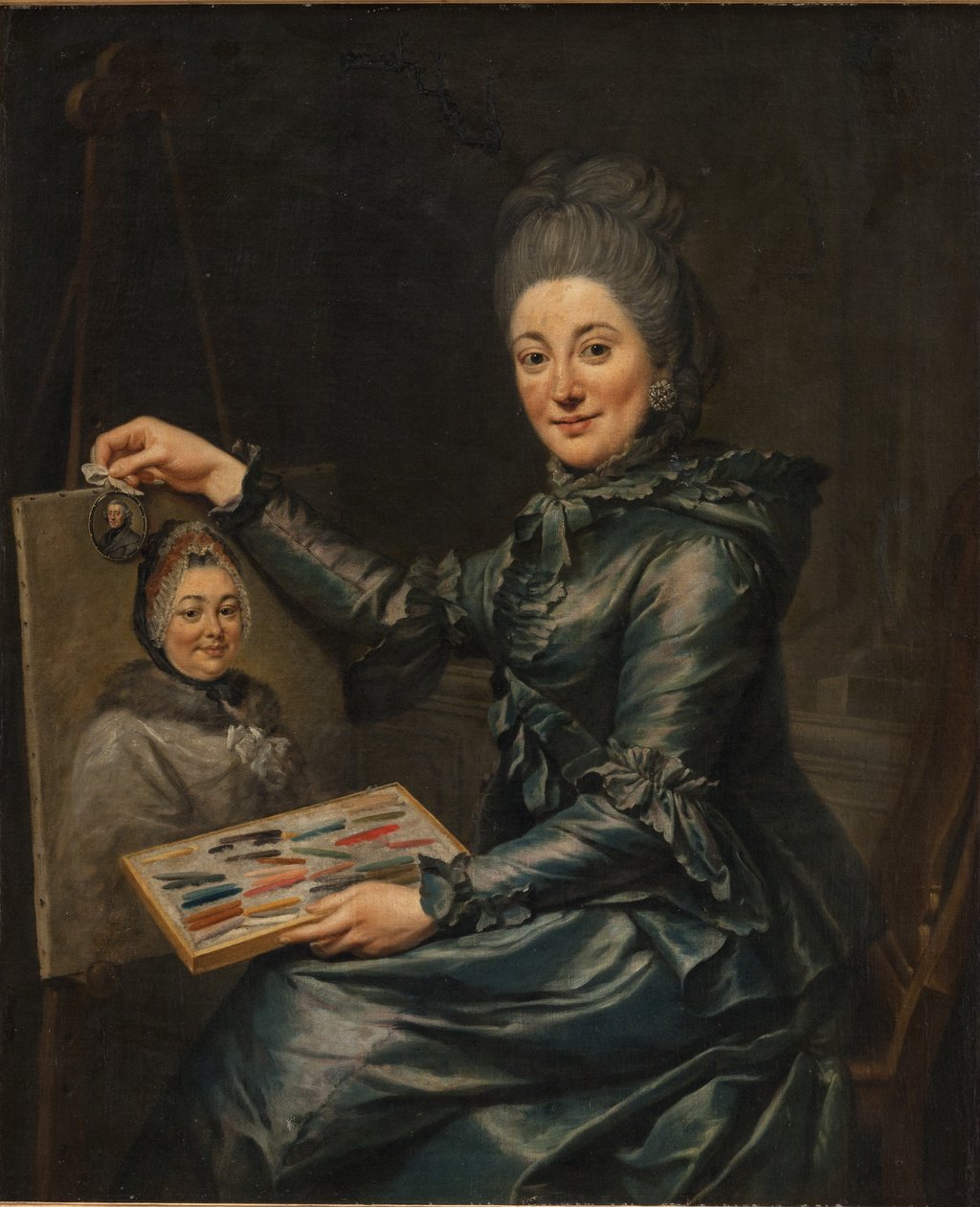 Portret córki artysty, Elisabeth, poślubiona Lampe autorstwa Johann Georg Ziesenis