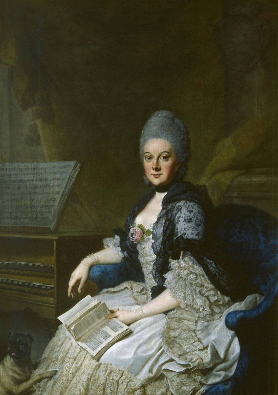 Księżna Anna Amalia z Brunszwiku-Wolfenbüttel 1739-1807 autorstwa Johann Georg Ziesenis the Younger