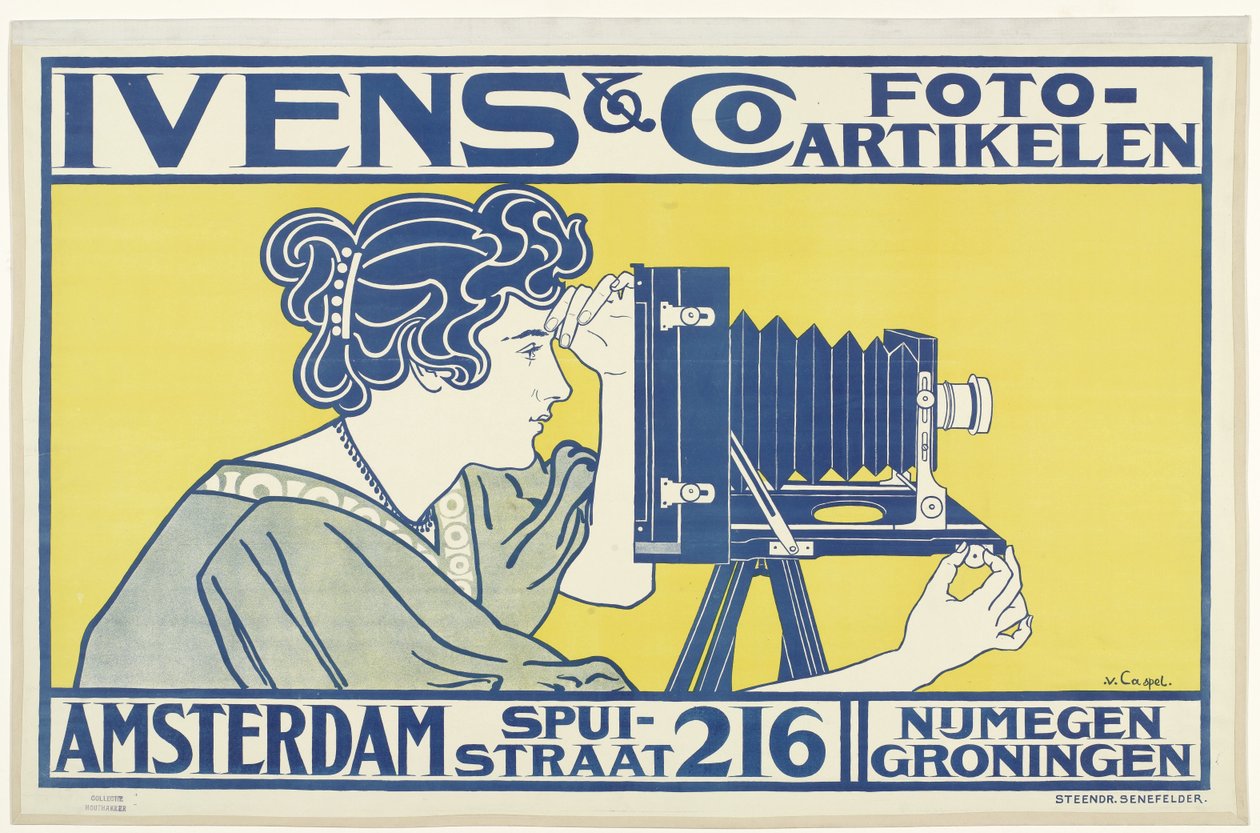 Plakaty reklamowe dla Ivens & Co i Guy de Coral & Co Ivens i spółka Artykuły fotograficzne. Amsterdam Spuistraat 216 Nijmegen, Groningen (tytuł obiektu) autorstwa Johann Georg van Caspel