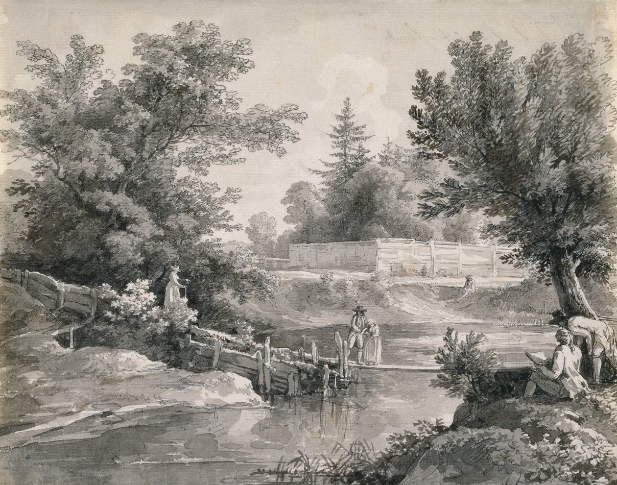Na Hirschanger w Ogrodzie Angielskim autorstwa Johann Georg von Dillis