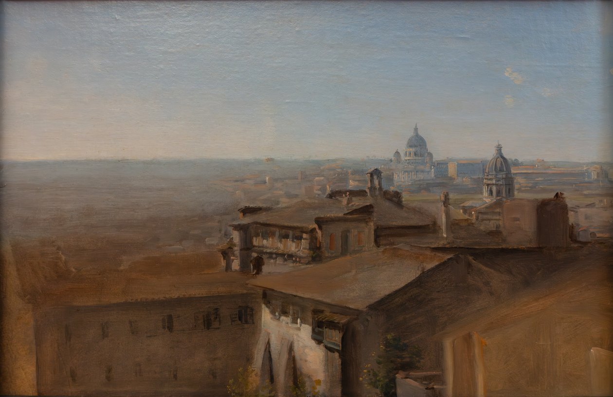 Widok na Bazylikę św. Piotra z Villa Malta autorstwa Johann Georg von Dillis