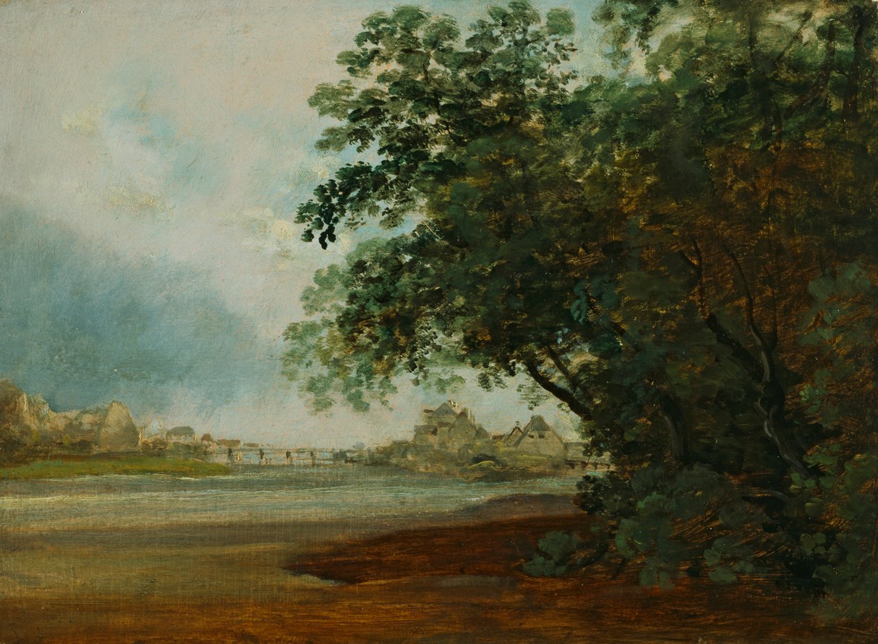 Izara z wyspą Prater autorstwa Johann Georg von Dillis