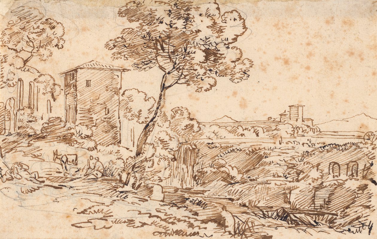 Pejzaż włoski autorstwa Johann Georg von Dillis