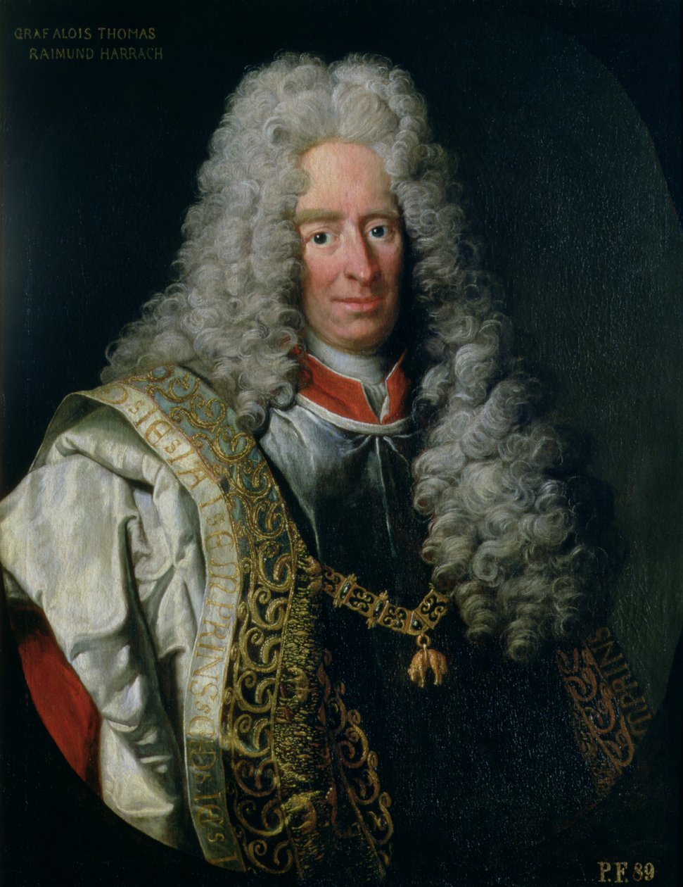 Hrabia Alois Thomas Raimund von Harrach, wicekról Neapolu (1669-1742) autorstwa Johann Gottfried Auerbach