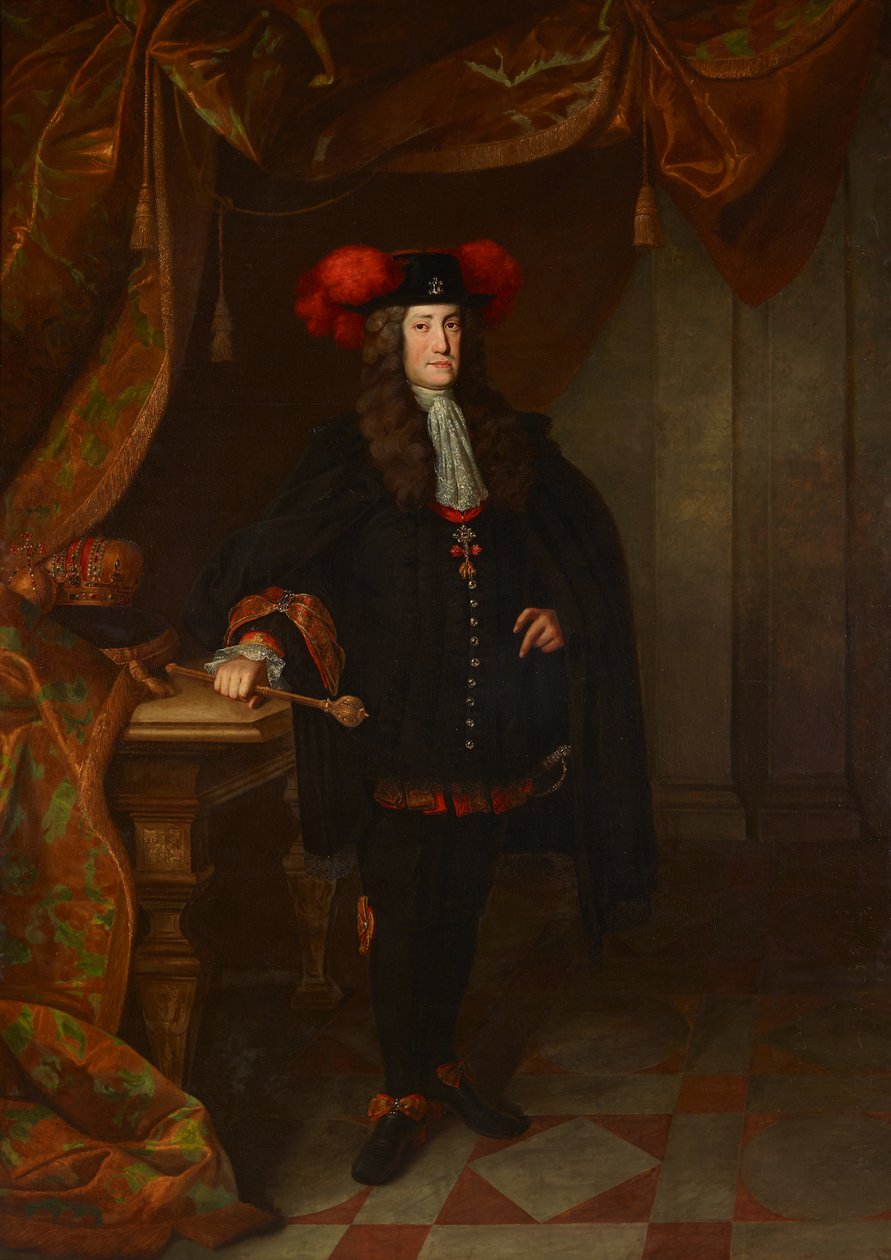 Portret Karola VI 1685-1740, cesarza rzymskiego, ok. 1730. autorstwa Johann Gottfried Auerbach