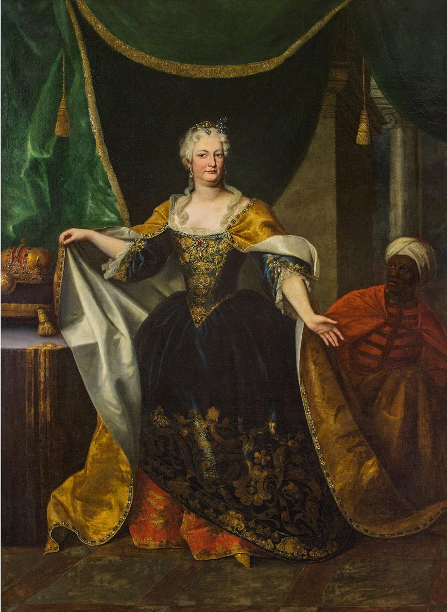 Portret Elżbiety Krystyny z Brunszwiku-Wolfenbüttel (1691-1750), żony Karola VI, Świętego Cesarza Rzymskiego (1685-1740) autorstwa Johann Gottfried Auerbach