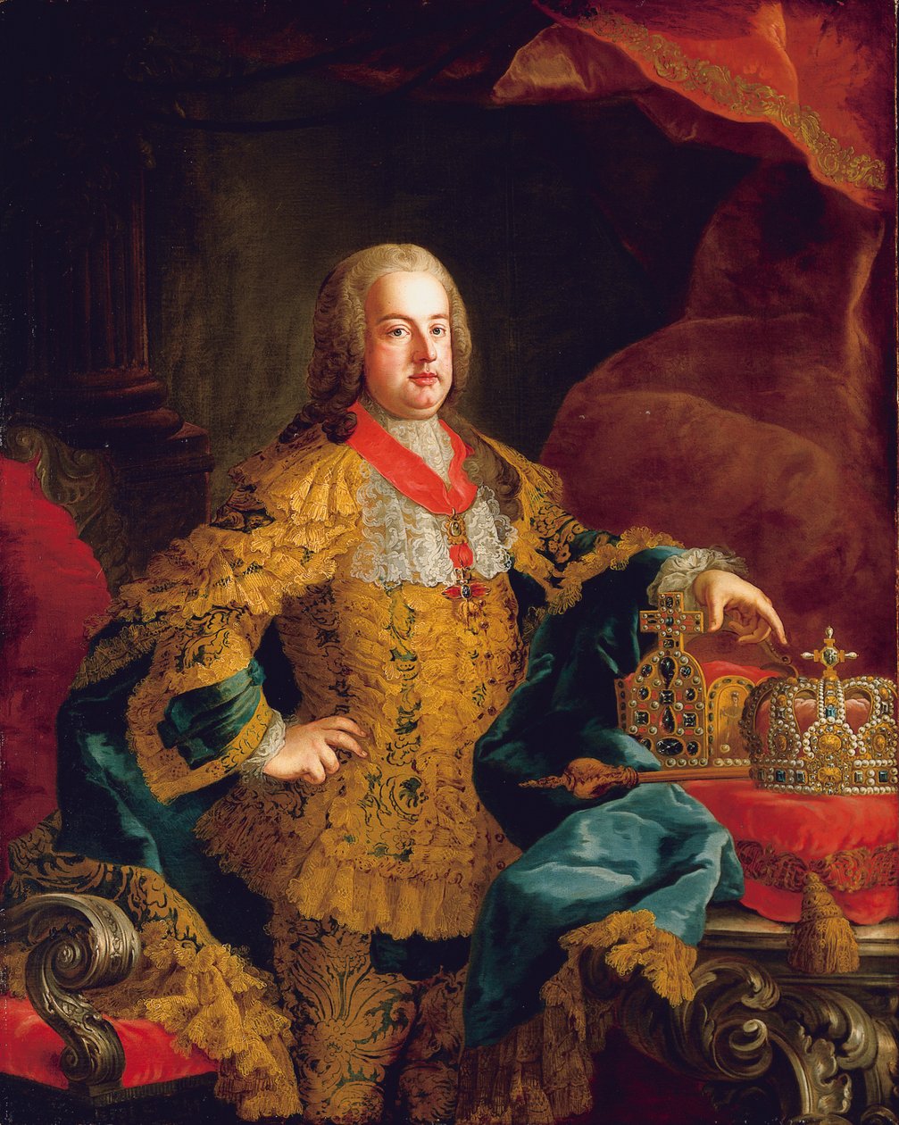 Portret cesarza Franciszka I, 1752 autorstwa Johann Gottfried Auerbach