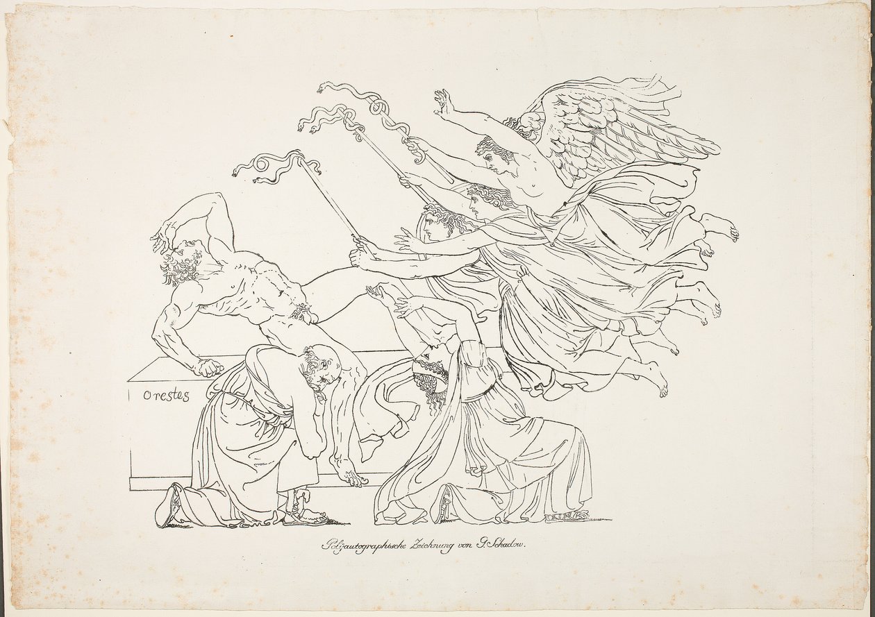 Prześladowania Orestesa autorstwa Johann Gottfried Schadow