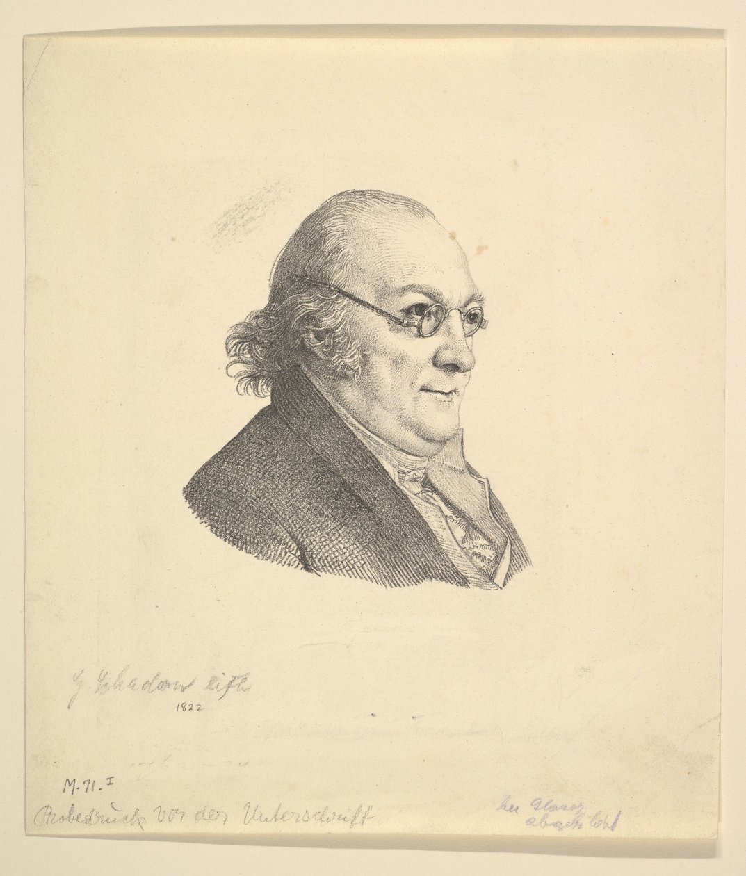 Portret Siegmunda Wilhelma Wohlbrucka 1762-1834.n.d. autorstwa Johann Gottfried Schadow