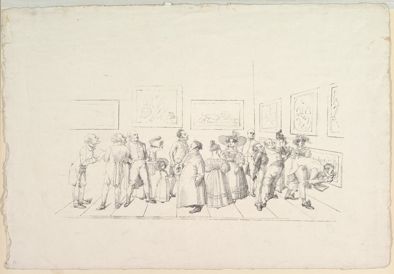 Publiczność na wystawie, 1831. autorstwa Johann Gottfried Schadow
