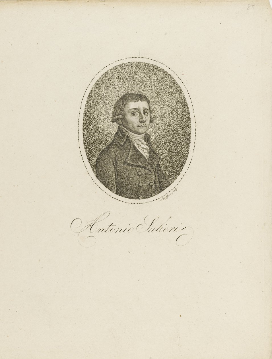 Antonio Salieri 1750-1825, ok. 1750 r. 1800. autorstwa Johann Gottfried Scheffner
