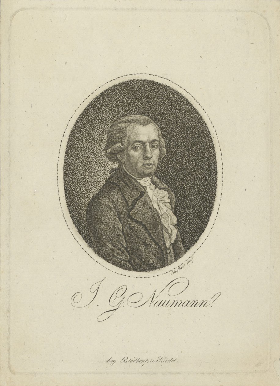 Portret kompozytora Johanna Gottlieba Naumanna 1741-1801 , c. 1800. autorstwa Johann Gottfried Scheffner
