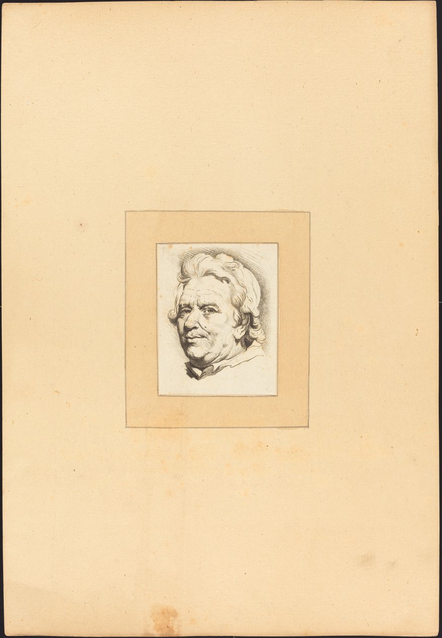 Głowa mężczyzny autorstwa Johann Gottlieb Prestel after Anton Joseph Prenner