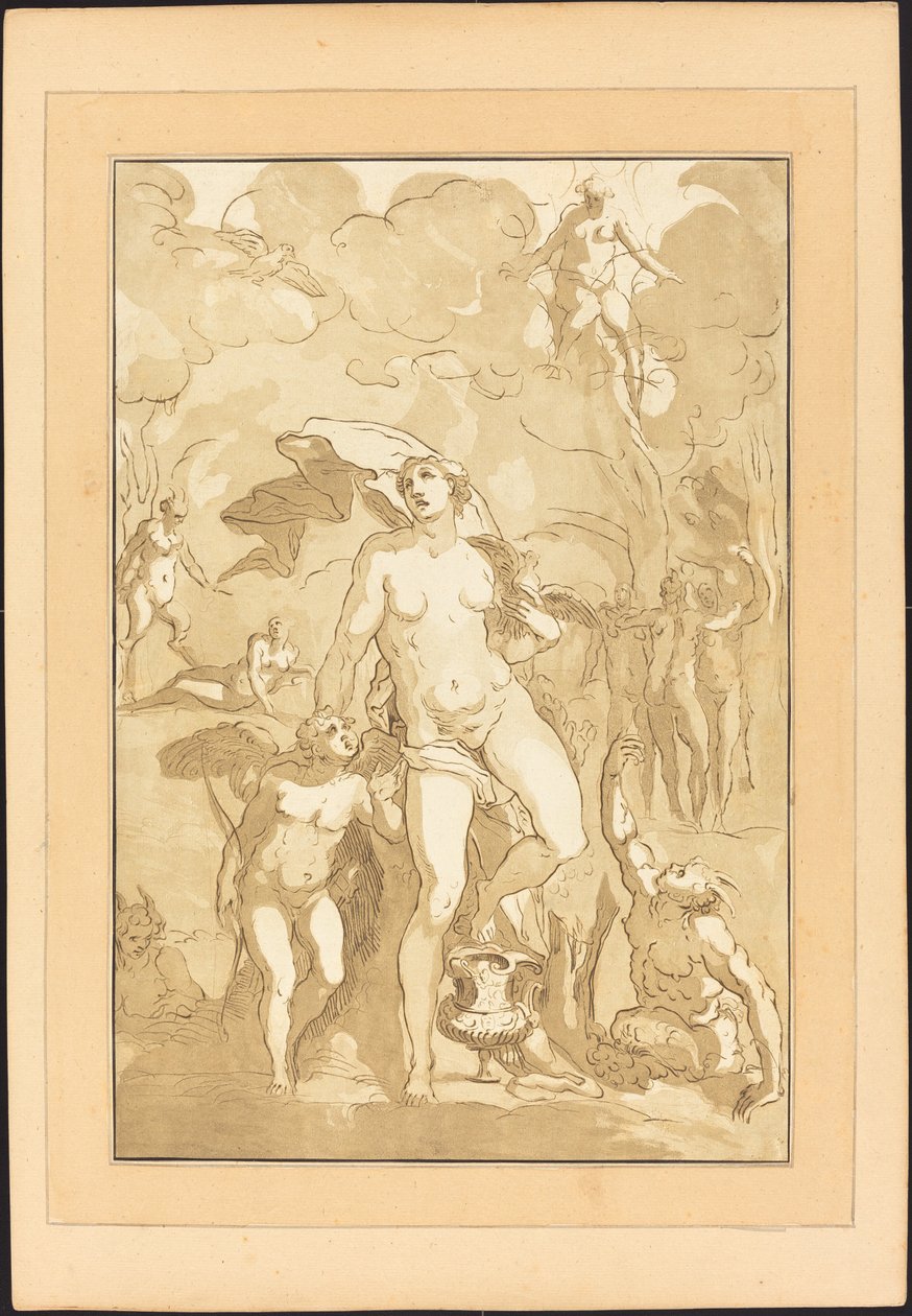 Wenus autorstwa Johann Gottlieb Prestel after Jacopo Ligozzi
