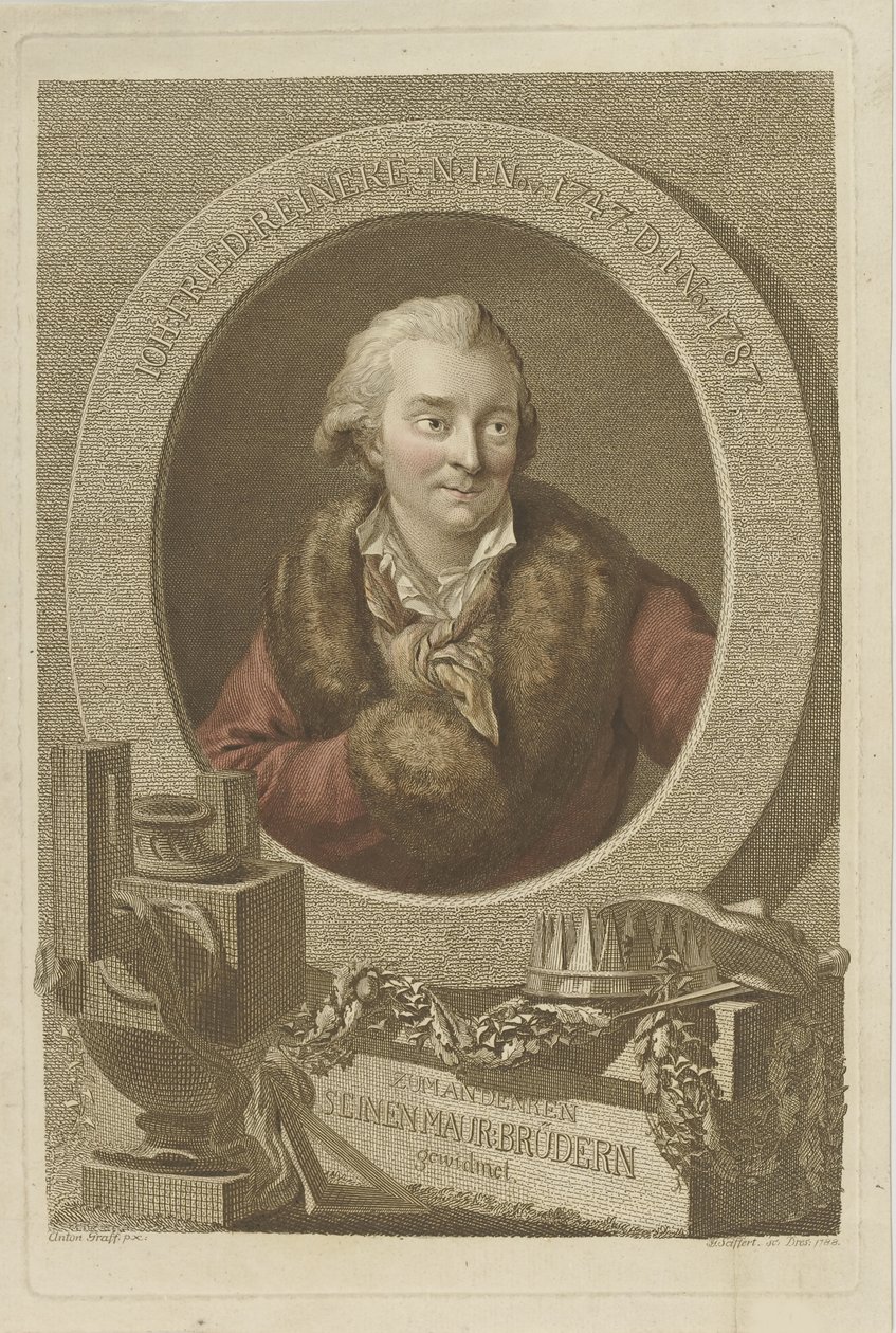 Portret Johanna Friedricha Reinecke 1745-1787, 1788. autorstwa Johann Gottlob Seyffert