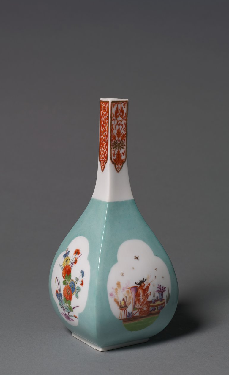 Saki Bottle, producent Fabryka Porcelany Miśnia, Niemcy, ok. 1730 r. autorstwa Johann Gregor Herold