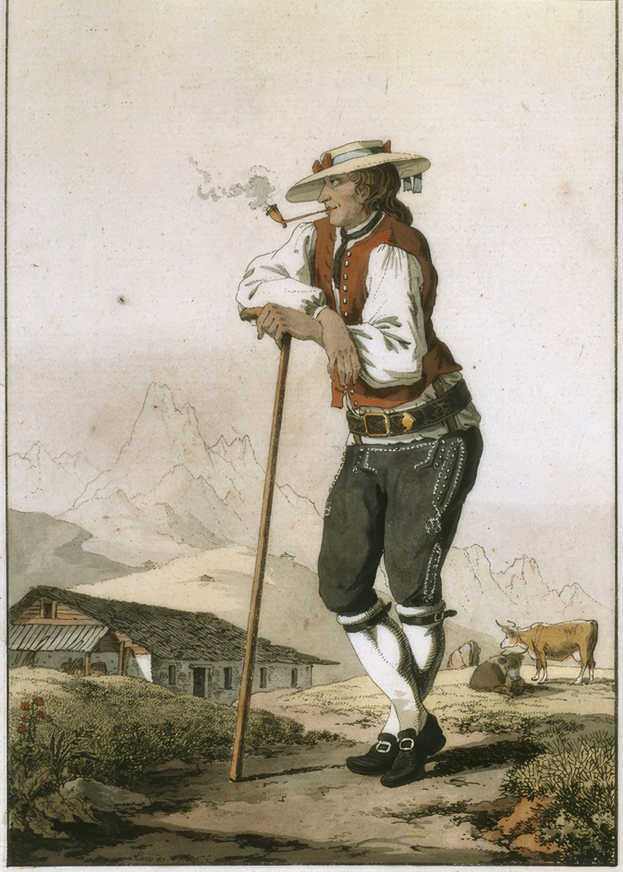 Rolnik z kantonu Unterwalden autorstwa Johann Heinrich Bleuler der Ältere