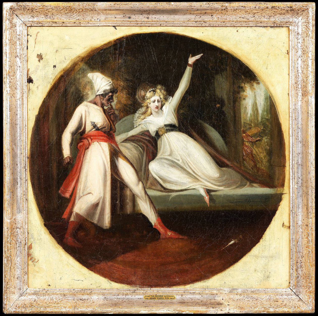 Leonora odkrywa sztylet Alonza autorstwa Johann Heinrich Füssli