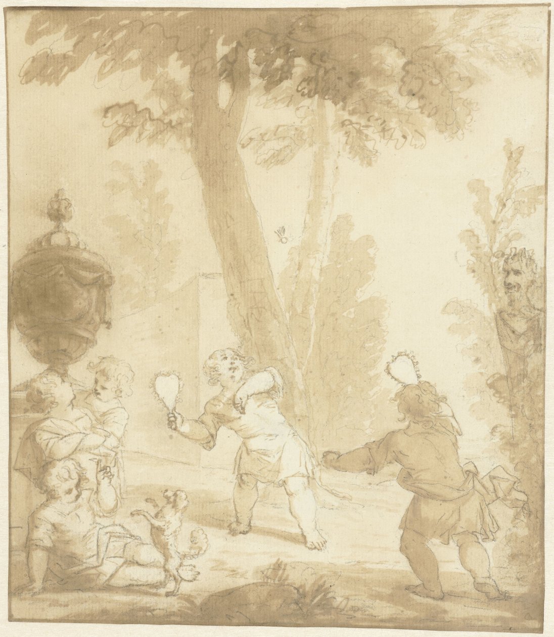 Alegoryczne przedstawienie z dziećmi bawiącymi się autorstwa Johann Heinrich Keller (II)