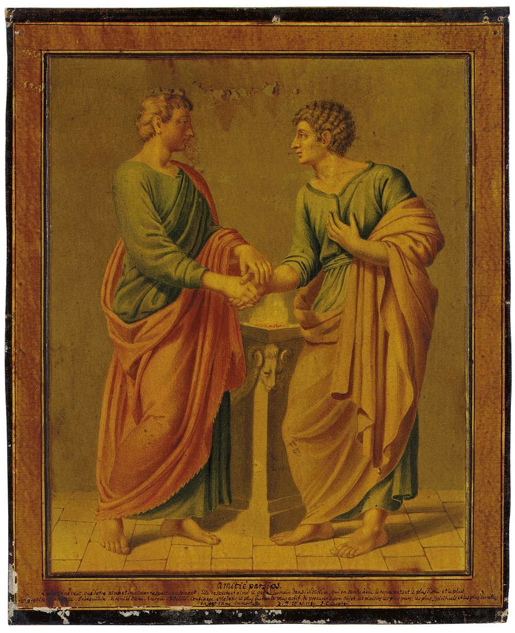 Alegoria przyjaźni, 1789 autorstwa Johann Heinrich Lips