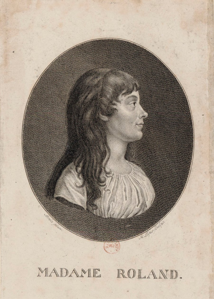 Madame Roland: Bréa pinx; H. Lips sculps. autorstwa Johann Heinrich Lips
