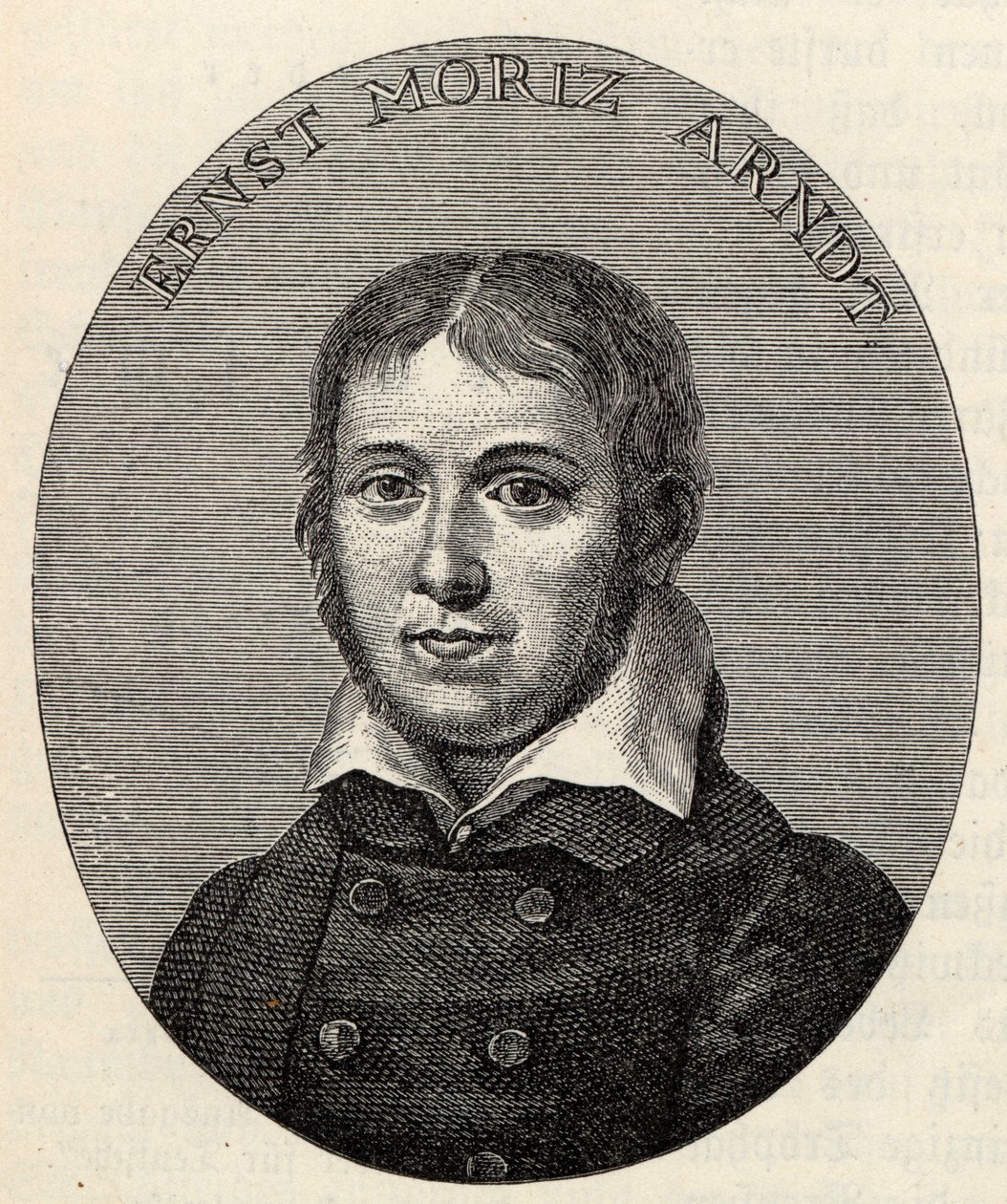 Portret Ernsta Moritza Arndta 1769-1860. autorstwa Johann Heinrich Lips