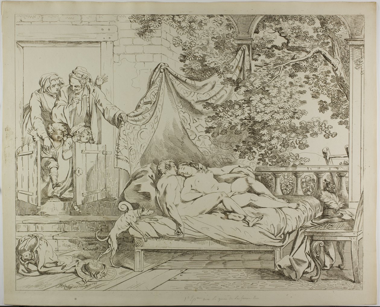 Kochankowie autorstwa Johann Heinrich Ramberg