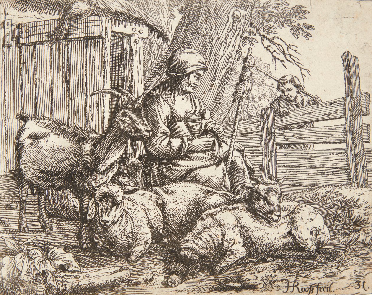 Kołowrotek autorstwa Johann Heinrich Roos