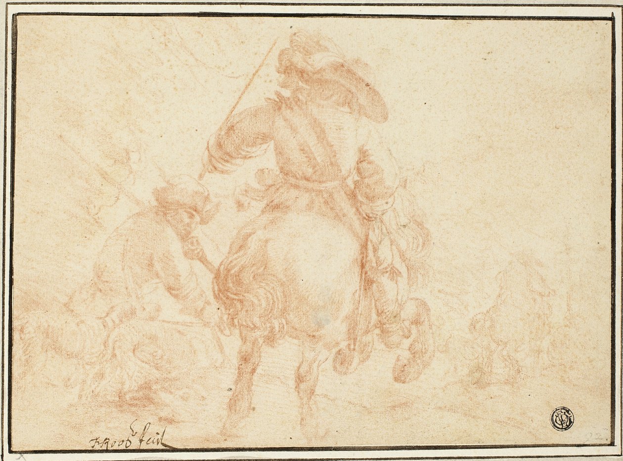Żołnierze na koniach autorstwa Johann Heinrich Roos