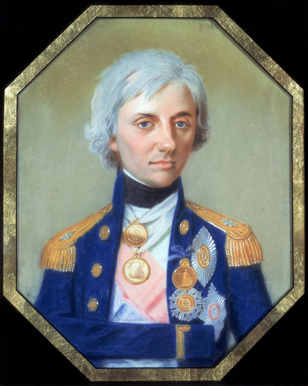 Portret wiceadmirała Sir Horatio Nelsona (1758-1805) autorstwa Johanna Heinricha Schmidta (1749-1829). Rysunek pastelem autorstwa Johann Heinrich Schmidt