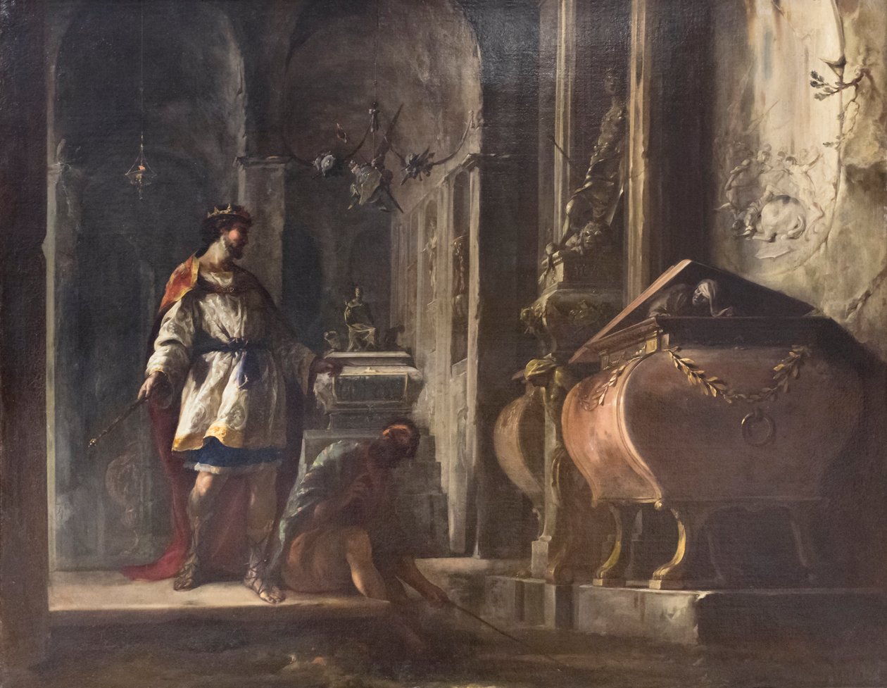 Saul i wiedźma z Endor autorstwa Johann Heinrich Schonfeldt