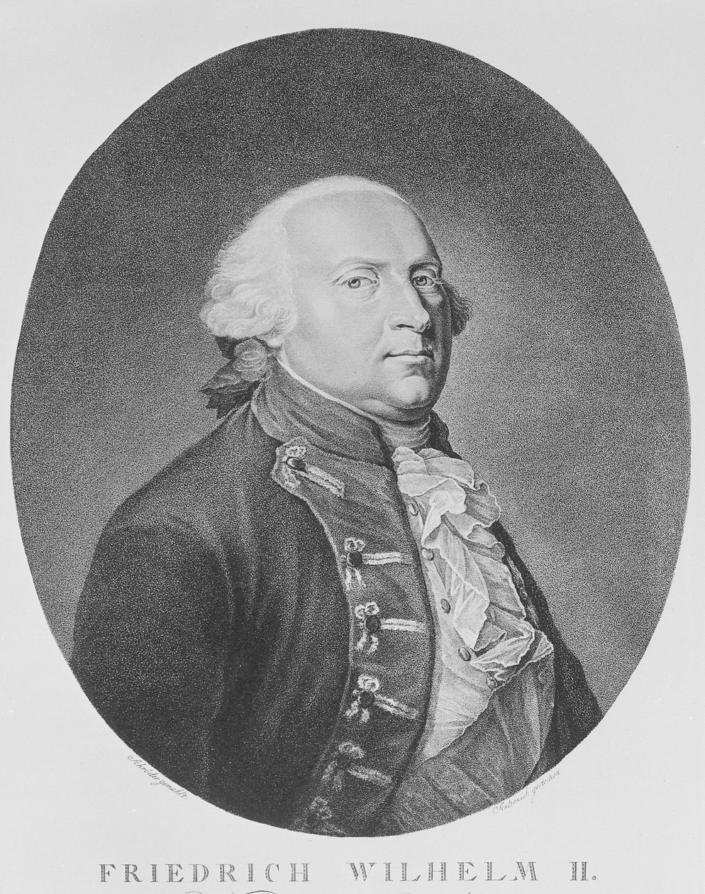 Fryderyk Wilhelm II Prus autorstwa Johann Heinrich Schroder