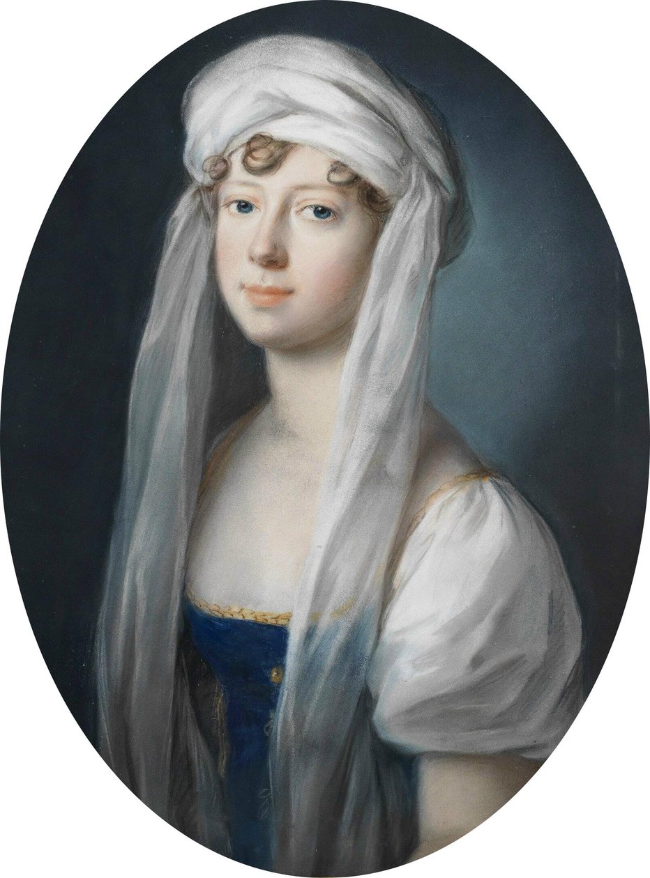 Johann Heinrich Schröder - Wielka Księżna Rosji Maria Pawłowna Romanowa jako dziedziczna księżniczka Saksonii-Weimaru-Eisenach w 1806 r. autorstwa Johann Heinrich Schroder