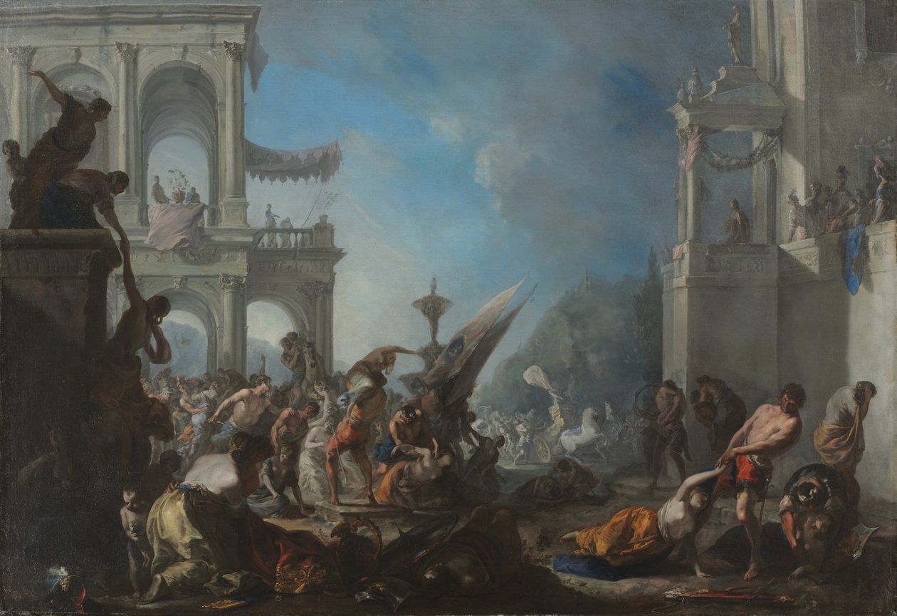 Porwanie Sabinek autorstwa Johann Heinrich Schönfeld